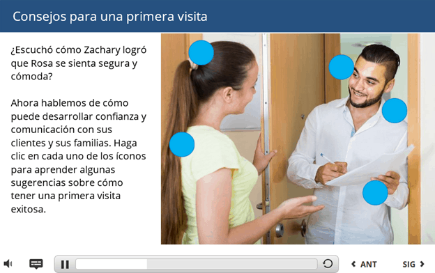 Sample of a course video translated to Spanish